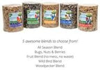 JCs Wildlife Bugs Nuts and Berries Premium Bird Seed Large Cylinder with Hole, 3.8 lb (4)