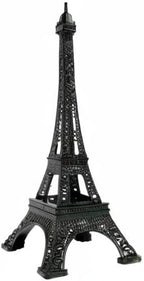 allgala 7" Eiffel Tower Statue Decor Alloy Metal, Black