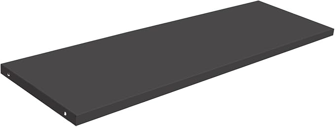KINYING Metal Laminate Shelving for 26 Cu.ft Horizontal Storage Shed, One Shelf to Hold 44 lbs, 46 in * 15 in, One Piece in The Package with 4 Screws, 11LBS