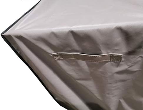 L Storage Box cover with Straps and Handles, Waterproof Heavy Duty Outdoor Furniture Winter Cover for Keter, Suncast, Lifetime(Deck Box Cover, 52.7"(L) 26.7"(D) 26.7"(H) Brown