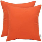 RSH DECOR: Sunbrella Square Throw Pillows Set of 2 | 24" x 24" | Water and Fade-Resistant Performance Fabric | Outdoor Pillow Covers with Down-Alternative Inserts | Canvas Melon