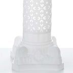 Efavormart 4 Pack 41" Tall White PVC Height Adjustable Artistic Roman Wedding Inspired Pedestal Column Plant Stand