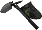 Finidel Folding Shovel, Lightweight with Compass, High Carbon Steel Camping Shovel Survival Shovel - Camping, Adventure, Garden, Emergency (Black) 3-in-1 Multifunction