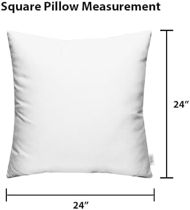 RSH DECOR: Sunbrella Square Throw Pillows Set of 4 | 24" x 24" | Water and Fade-Resistant Performance Fabric | Outdoor Pillow Covers with Down-Alternative Inserts | Made in USA (Canvas Java Brown)