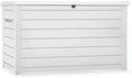 230 Gallon Deck Storage Box Outdoor Patio Container – Weather-Resistant, Lockable Outdoor Storage Solution for Patio, Garden, and Poolside (White)
