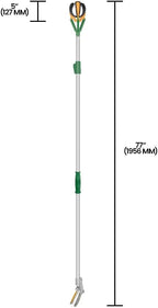 Zenport ZL6146B Long Reach Telescopic Fruit Harvester and Picker, 10-Feet Extension, Gray