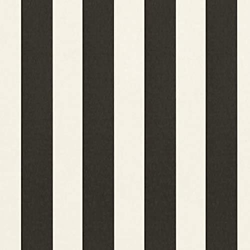 RSH DECOR: Deep Seating Cushion with Pillow Back | 23” x 26” Seat | All-Weather Spun Fabric | Water and Fade-Resistant | Outdoor Chair Cushion Set for Patio Furniture | Black & White Stripe
