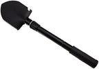 Finidel Folding Shovel, Lightweight with Compass, High Carbon Steel Camping Shovel Survival Shovel - Camping, Adventure, Garden, Emergency (Black) 3-in-1 Multifunction