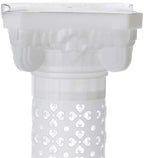 Efavormart 4 Pack 41" Tall White PVC Height Adjustable Artistic Roman Wedding Inspired Pedestal Column Plant Stand