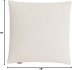 Outer Outdoor Throw Pillow with OuterWeave Performance Fabric, Decorative Outdoor Pillow for Patio & Outdoor Furniture, Includes Machine Washable Pillow Cover and Insert - Pailsades Cream, 18"x18"
