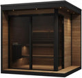 GL6 Outdoor Sauna Kit, Garden Luxury-Series Outdoor DIY Sauna Kit, Thermo-Spruce, up to 6 Persons Bundles (Sauna Heater and Sauna Stones Included) (HIVE MINI 11 WiFi - Black)