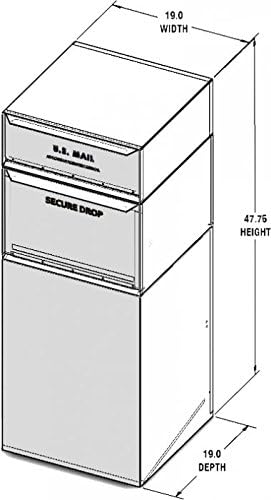 dVault® Full Service Vault DVCS0015 Secure Curbside Mailbox/Package Drop with Locking Letterbox (Sand)