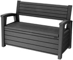 60 Gallon Plastic Resin Weather Resistant Outdoor Backyard Patio Storage Deck Box (Graphite Gray)