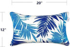 JMGBird Outdoor Pillows Waterproof Set of 4 Outdoor Throw Pillows with Insert Included 12×20 Inch Outdoor Lumbar Pillows for Patio Furniture