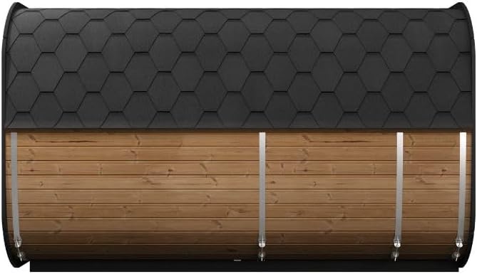 Model CL12GCP, Cube-Series Outdoor Home Sauna Suite Kit, Up to 8 Persons (Sauna Heater and Sauna Stones Included) (HIVE MINI 11 WiFi - Black)