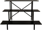 Zhongma 3 Tier Sturdy Metal Plant Stand, L45.67 x W26 x H23.6 inch, Heavy Duty Plant Holder for Home Indoor and Outdoor, 660 LBS Capacity & Heavy Duty Construction