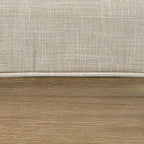 Signature Design by Ashley Clare View Outdoor Eucalyptus Wood Lounge Chair – Cushioned with Nuvella Fabric, 5-Step Protective Finish , Beige