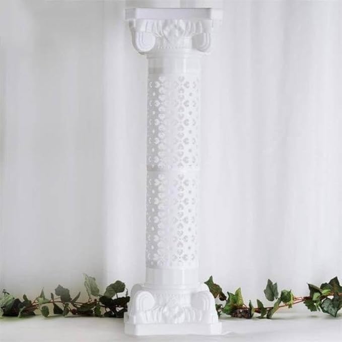 Efavormart 4 Pillars/Set Venetian Roman Wedding Columns Holds Flower Plates 41" Tall(Height Adjustable)