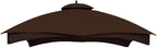 Hugline Outdoor Replacement Canopy Top Double Tier Gazebo Roof Cover for Lowe's Allen Roth 10x12 Gazebo #GF-12S004B-1 (Brown)