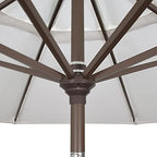 California Umbrella 9' Rd Pacific Trail Series Aluminum Patio Umbrella, Crank Lift, Push Button Tilt, Black Finish, Sunbrella Cabana Classic Fabric