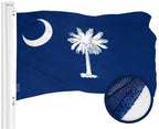 G128 Combo Pack: USA American Flag 3x5 Ft Embroidered Stars & South Carolina State Flag 3x5 Ft Embroidered