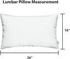 RSH DECOR: Sunbrella Play Jumbo Lumbar Pillows Set of 2 | 26" x 16" | Water and Fade-Resistant Performance Fabric | Outdoor Pillow Covers with Down-Alternative Inserts | Play Mocha