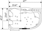Whirlpool Massage Hydrotherapy Bathtub hot tub 2 Person Cayman with Heater