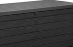 Stylish Indoor/Outdoor Storage Deck Box,Resin,Large Capacity, Weather-Resistant, Lockable lid and Side handles. (Black, 230 Gallon)