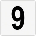 Plastic Overlay - Pool Depth Markers for Pool and Spas - Numeral Numbers # (#9)