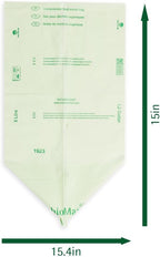 bioMat 1.2 Gallon Compostable Bags, 150 Count, Countertop Bin Liners, BPI ASTM D6400 and CMA Certified Small Trash Bags