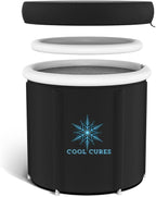 Portable XL Ice Bath Tub - 105 Gal Ice Plunge Tub for Athletes, Recovery & Hot/Cold Therapy - Easy Setup Cold Plunge with Lid & 5-Layer Insulation - Fast Drainage Inflatable Ice Bath