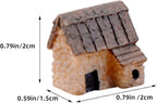 SUPVOX 8Pcs Mini Resin Village House Figurines for DIY Moss Micro Landscape Terrarium Decor Fairy Garden Bonsai Office Desk Ornament