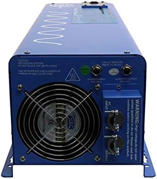 AIMS Power 4000 Watt 12 VDC Pure Sine Inverter Charger 120 VAC Output 120A Charger 40A Transfer Switch PICOGLF40W12V120V