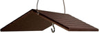 JCs Wildlife Poly Weather Cover - Rain Guard - Hang Bird Feeder or House Underneath for Protection from Rain or Snow - Easy to Clean and Use (Medium, Brown)
