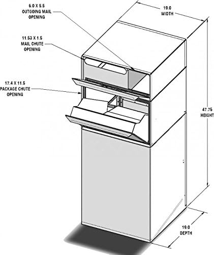 dVault® Full Service Vault DVCS0015 Secure Curbside Mailbox/Package Drop with Locking Letterbox (Copper Vein)