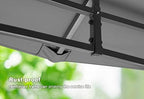 MASTERCANOPY Outdoor Garden Gazebo for Patios with Stable Steel Frame and Netting Walls (10x12,Dark Gray)