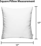 RSH DECOR: Sunbrella Square Throw Pillows Set of 2 | 17" x 17" | Water and Fade-Resistant Performance Fabric | Outdoor Pillow Covers with Down-Alternative Inserts | Made in USA (Cast Ocean Blue)