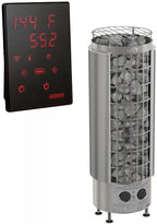 GL4 Outdoor Sauna Kit, Garden Luxury-Series Outdoor DIY Sauna Kit, Thermo-Spruce, up to 4 Persons Bundles (Sauna Heater and Sauna Stones Included) (Harvia Cilindro PC60E - Xenio WiFi)