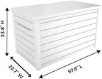 Generic 230 Gallon Outdoor Storage Resin Deck Box-(White), 243510