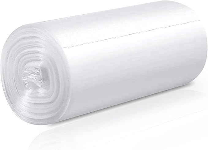 Trash Bags 13 Gallon, 20 Count, Medium Garbage Bags, No Flaps/Ties, 62x75cm,16.8g/pcs, Unscented, White
