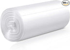 Small Trash Bags 100 Counts, Waikas Garbage Bags for Bathroom Car Mini Trash Can, Plastic Bag for Bedroom Living Room, 4 Gallons, White