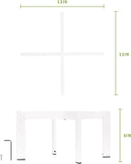 IZIDDO 4 Pack Plant Stand Indoor Outdoor,Metal Mid-Century Pot Stand,Modern Plant Holder Rattan Flower Plant Stool,Low Short Plant Stands for Indoor Fit 5-12 Inch Pot,White(Pot & Plant Not Included)