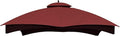 Hugline Outdoor Replacement Canopy Top Double Tier Gazebo Roof Cover for Lowe's Allen Roth 10x12 Gazebo #GF-12S004B-1 (Burgundy)