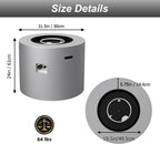 32" Smokeless Propane Fire Pit Table w/Lid, All in One Outdoor Fire Table, Alloy Steel Round Patio Firepit Table 50,000 BTUs, Lava Rocks, Weatherproof Cover, CSA Certified, for Deck, Backyard and Pool