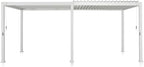 Mirador 111S Round Louvered Pergola Gazebo, 10Ft x 20Ft, Full Aluminum Frame, Adjustable Roof, Outdoor, Durable, White