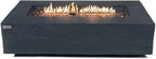 AMS Fireplace | Elementi Plus | Cape Town | 56" Rectangular Slate Black Concrete Natural Gas Fire Pit Table