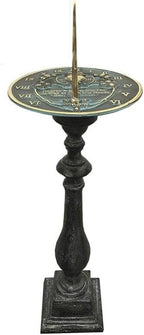 Rome Cast Aluminum Spindle Pedestal for Sundials, Antique, 21.5" H (B30)