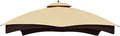 Hugline Outdoor Replacement Canopy Top Double Tier Gazebo Roof Cover for Lowe's Allen Roth 10x12 Gazebo #GF-12S004B-1 (Beige)