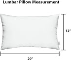 RSH DECOR: Sunbrella Lumbar Throw Pillows Set of 4 | 20" x 12" | Water and Fade-Resistant Performance Fabric | Outdoor Pillow Covers with Down-Alternative Inserts | Astoria Sunset - Made in USA