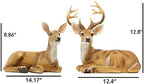 JHVYF Adorable Deer Statue Decor for Garden Yard Buck & Doe Lying Outdoor Sculptures for Home Decor 312-313…